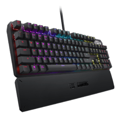 ASUS TUF Gaming K3 RGB Mechanical Keyboard with N-key rollover, Combination Media Keys, USB 2.0 Passthrough with Wrist Rest Red Switches 7 ASUS TUF Gaming K3 RGB Mechanical Keyboard with N-key rollover, Combination Media Keys, USB 2.0 Passthrough with Wrist Rest Red Switches - Image 2