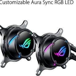 Alternative view of ASUS ROG Strix LC 240 RGB All-in-One Liquid CPU Cooler with Aura Sync, and Dual ROG 120mm Addressable RGB Radiator Fans