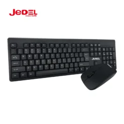 Jedel WS650 Wireless Keyboard Mouse Combo with multimedia keycaps Keyboard Mouse Set Long Battery Life 2.4G Full-Sized