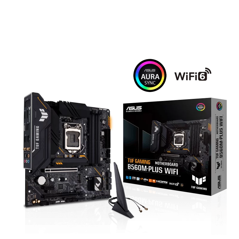 ASUS TUF GAMING B560-PLUS WIFI Intel® B560 (LGA 1200) mATX motherboard with PCIe 4.0, two M.2 slots, 8+1 Power stages, Realtek 2.5Gb Ethernet, Intel® Wi-Fi 6 - Image 7
