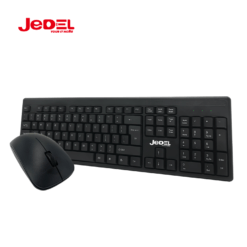Alternative view of Jedel WS650 Wireless Keyboard Mouse Combo with multimedia keycaps Keyboard Mouse Set Long Battery Life 2.4G Full-Sized