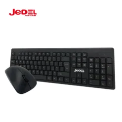 Alternative view of Jedel WS650 Wireless Keyboard Mouse Combo with multimedia keycaps Keyboard Mouse Set Long Battery Life 2.4G Full-Sized