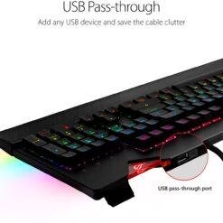 ASUS ROG Strix Flare RGB Mechanical Gaming Keyboard with Cherry MX Red Switches, customizable illuminated badge and dedicated media keys for gaming 13 ASUS ROG Strix Flare RGB Mechanical Gaming Keyboard with Cherry MX Red Switches, customizable illuminated badge and dedicated media keys for gaming - Image 7