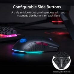 ASUS ROG Pugio II Ambidextrous Lightweight RGB Wireless Gaming Mouse with 16,000 Dpi Optical Sensor, 7 Programmable Buttons, On-the-fly DPI-adjust Button - Image 6
