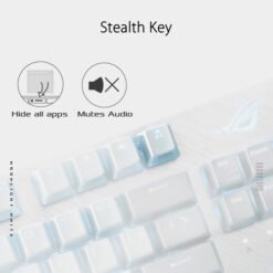 Alternative view of ASUS X806 ROG Strix Scope NX TKL Moonlight White Wired Mechanical RGB Gaming Keyboard for FPS Games with ROG NX Red Switches