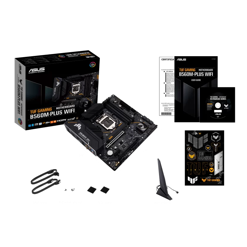 ASUS TUF GAMING B560-PLUS WIFI Intel® B560 (LGA 1200) mATX motherboard with PCIe 4.0, two M.2 slots, 8+1 Power stages, Realtek 2.5Gb Ethernet, Intel® Wi-Fi 6 - Image 2