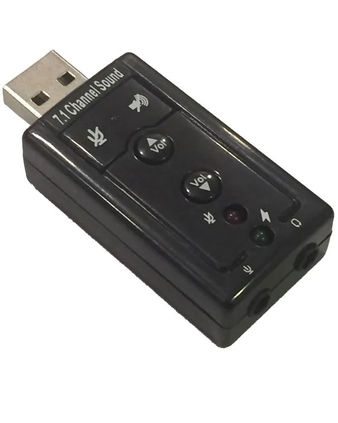 USB Sound Card 7.1 - Black