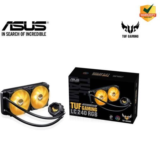 ASUS TUF Gaming LC 240 RGB All-in-One Liquid CPU Cooler with Aura Sync and Dual TUF 120mm RGB Radiator Fans