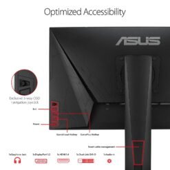 ASUS VG258Q 24.5 inch 144Hz Gaming Monitor Full HD, 1ms, G-SYNC Compatible, FreeSync Premium 10 ASUS VG258Q 24.5 inch 144Hz Gaming Monitor Full HD, 1ms, G-SYNC Compatible, FreeSync Premium - Image 4