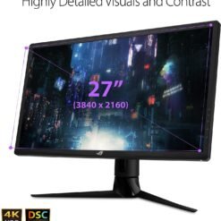 ASUS ROG Strix XG27UQR DSC 27inch 144Hz 4K Gaming Monitor 1ms 4K (3840 x 2160) DisplayHDR™ 400, DCI-P3 90%, Adaptive Sync - Image 3
