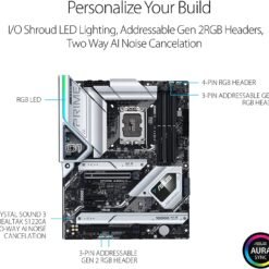 ASUS PRIME Z690-A Intel® Z690 (LGA 1700) 12th GEN ATX Motherboard with PCIe® 5.0, four M.2 slots, 16+1 DrMOS power stages, DDR5, HDMI®, DisplayPort™ 8 ASUS PRIME Z690-A Intel® Z690 (LGA 1700) 12th GEN ATX Motherboard with PCIe® 5.0, four M.2 slots, 16+1 DrMOS power stages, DDR5, HDMI®, DisplayPort™ - Image 2