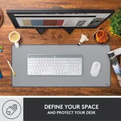 Alternative view of Logitech Desk Mat Studio Series Multifunctional Large Desk Pad, Extended Mouse Mat, Office Desk Protector with Anti-Slip Base, Spill-Resistant