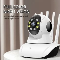 Alternative view of Wireless IP Camera with 5 Antennas 1080p 2MP Indoor surveillance camera color night vision home security baby 5 antennas strong signal