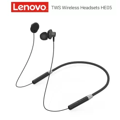 Alternative view of Lenovo He05 Wireless Bluetooth 5.0 Headphones Earphone Magnetic Earphone Neckband Noise Canceling Earphone IPX5 Waterproof Sport