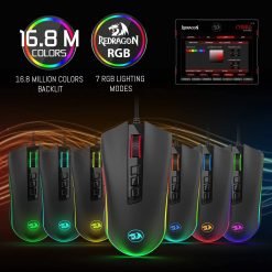 Redragon K582-BA Wired Mechanical Gaming Keyboard & M711 Cobra Gaming Mouse Combo, 10,000DPI, 7 Programmable Buttons, RGB LED Backlit Keyboard Mouse Set for Gaming 10 Redragon K582-BA Wired Mechanical Gaming Keyboard & M711 Cobra Gaming Mouse Combo, 10,000DPI, 7 Programmable Buttons, RGB LED Backlit Keyboard Mouse Set for Gaming - Image 4