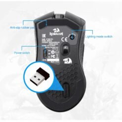 Redragon Storm Pro Wireless RGB Gaming Mouse 16000 Dpi Ergonomic Programmable for Gamer mice laptop computer Wired and Wirelesses 2in 1 Gaming Mouse M808-KS - Image 4