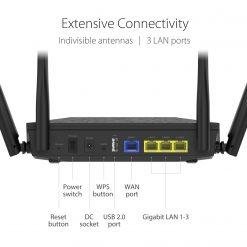ASUS RT-AX53U AX1800 Dual Band WiFi 6 (802.11ax) Router supporting MU-MIMO and OFDMA technology, with AiProtection Classic network security powered by Trend Micro 7 ASUS RT-AX53U AX1800 Dual Band WiFi 6 (802.11ax) Router supporting MU-MIMO and OFDMA technology, with AiProtection Classic network security powered by Trend Micro - Image 3