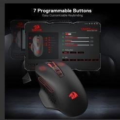 Redragon M656 Gainer Wireless Gaming Mouse, 4000 DPI 2.4Ghz Wireless Gamer Mouse w/ 5 DPI Levels, 7 Macro Buttons, Red LED Backlit & Pro Software/Drive Supported, for PC/Mac/Laptop 8 Redragon M656 Gainer Wireless Gaming Mouse, 4000 DPI 2.4Ghz Wireless Gamer Mouse w/ 5 DPI Levels, 7 Macro Buttons, Red LED Backlit & Pro Software/Drive Supported, for PC/Mac/Laptop - Image 3
