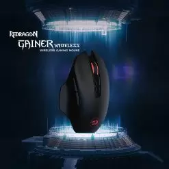 Alternative view of Redragon M656 Gainer Wireless Gaming Mouse, 4000 DPI 2.4Ghz Wireless Gamer Mouse w/ 5 DPI Levels, 7 Macro Buttons, Red LED Backlit & Pro Software/Drive Supported, for PC/Mac/Laptop
