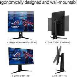 ASUS ROG Strix XG249CM 23.8 inch 270Hz Gaming Monitor 1ms Full HD Extreme Low Motion Blur Sync (ELMB SYNC) technology enables ELMB together with VRR - Image 4