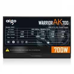 Alternative view of Aigo ak700 700W PC Gaming Power Supply unit Quiet 120mm RGB Fan 24pin 12V ATX BTC PSU Desktop computer Power Supply for gaming pc