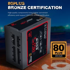 Redragon RGPS PSU 800W PC Power Supply 80PLUS Bronze Gaming Silent Fan 120mm 24pin ATX/EPS 12V PFC FULL MODULAR BTC computer Power Supply 8 Redragon RGPS PSU 800W PC Power Supply 80PLUS Bronze Gaming Silent Fan 120mm 24pin ATX/EPS 12V PFC FULL MODULAR BTC computer Power Supply - Image 4