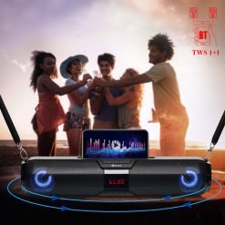 Alternative view of Kisonli LED-900 RGB Bluetooth Speaker mini SoundBar with Mobile Holding Place