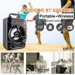 Kisonli KK-02 Speaker Wireless Bluetooth Speaker with LED Light with Phone Holder Option on Top - Image 4