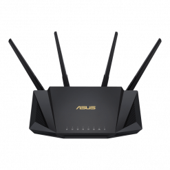 Alternative view of ASUS RT-AX58U AX3000 Dual Band WiFi 6 (802.11ax) Router supporting MU-MIMO and OFDMA technology, with AiProtection Pro network security powered by Trend Micro