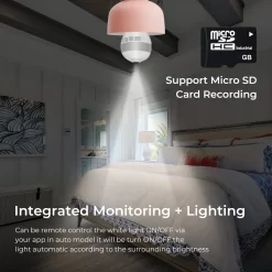 360° Fisheye Panoramic Bulb Wifi Camera wireless 1080p 2mp hd home security camera ip lighting night vision two audio lamp cameras Motion Detection 9 360° Fisheye Panoramic Bulb Wifi Camera wireless 1080p 2mp hd home security camera ip lighting night vision two audio lamp cameras Motion Detection - Image 4
