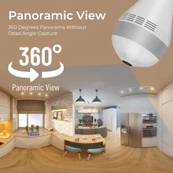 360° Fisheye Panoramic Bulb Wifi Camera wireless 1080p 2mp hd home security camera ip lighting night vision two audio lamp cameras Motion Detection 8 360° Fisheye Panoramic Bulb Wifi Camera wireless 1080p 2mp hd home security camera ip lighting night vision two audio lamp cameras Motion Detection - Image 3
