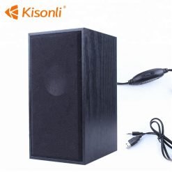 Kisonli T-004 2.0 Wooden Desktop Mini Speaker PC Speakers USB Powered - Image 4