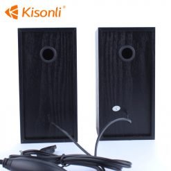 Kisonli T-004 2.0 Wooden Desktop Mini Speaker PC Speakers USB Powered - Image 3