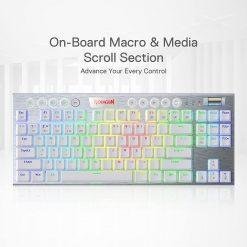 Redragon K621 Horus Pro TKL White RGB Bluetooth 5.0 Wireless Mechanical Gaming Keyboard USB 2.4G 3 Mode Slim 97 Keys 9 Redragon K621 Horus Pro TKL White RGB Bluetooth 5.0 Wireless Mechanical Gaming Keyboard USB 2.4G 3 Mode Slim 97 Keys - Image 4