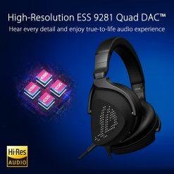 ASUS ROG Delta S Animate Lightweight USB-C® Gaming Headset with customizable AniMe Matrix™ display, hi-fi ESS 9281 Quad DAC™, MQA, AI Noise-Canceling Mic - Image 5