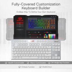 Redragon K621 Horus Pro TKL White RGB Bluetooth 5.0 Wireless Mechanical Gaming Keyboard USB 2.4G 3 Mode Slim 97 Keys 8 Redragon K621 Horus Pro TKL White RGB Bluetooth 5.0 Wireless Mechanical Gaming Keyboard USB 2.4G 3 Mode Slim 97 Keys - Image 3