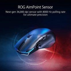 ASUS ROG Chakram X Wireless RGB Gaming Mouse with next-gen 36,000 dpi ROG AimPoint optical sensor, low-latency tri-mode connectivity RF 2.4 GHz / Bluetooth / wired 8 ASUS ROG Chakram X Wireless RGB Gaming Mouse with next-gen 36,000 dpi ROG AimPoint optical sensor, low-latency tri-mode connectivity RF 2.4 GHz / Bluetooth / wired - Image 4