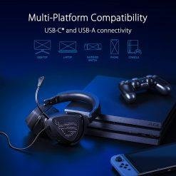 ASUS ROG Delta S Animate Lightweight USB-C® Gaming Headset with customizable AniMe Matrix™ display, hi-fi ESS 9281 Quad DAC™, MQA, AI Noise-Canceling Mic - Image 4