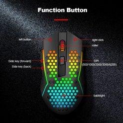 Redragon Reaping M987-K Ultralight Lightweight RGB Gaming Mouse programmable 12400DPI USB wired game mice Honeycomb 65g - Image 4