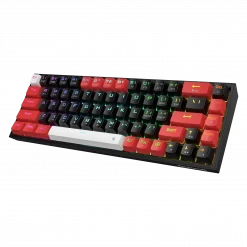 Redragon K631 Castor PRO 65% 3-Mode Wireless RGB Gaming Keyboard, 68 Keys Hot-Swappable Compact Mechanical Keyboard w/Hot-Swap Free-Mod Quiet Red Linear Switch - Image 4
