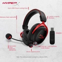 HyperX Cloud 2 Wireless And Wire Gaming Headset OPEN BOX With HiFi 7.1 Surround Sound Microphone Gaming Headphone For PC PS4 9 HyperX Cloud 2 Wireless And Wire Gaming Headset OPEN BOX With HiFi 7.1 Surround Sound Microphone Gaming Headphone For PC PS4 - Image 5
