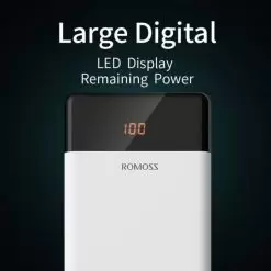 Alternative view of ROMOSS LT20 Power Bank 20000mAh 18W Dual USB Fast Powerbank External Battery with LED Display Fast Portable Charger