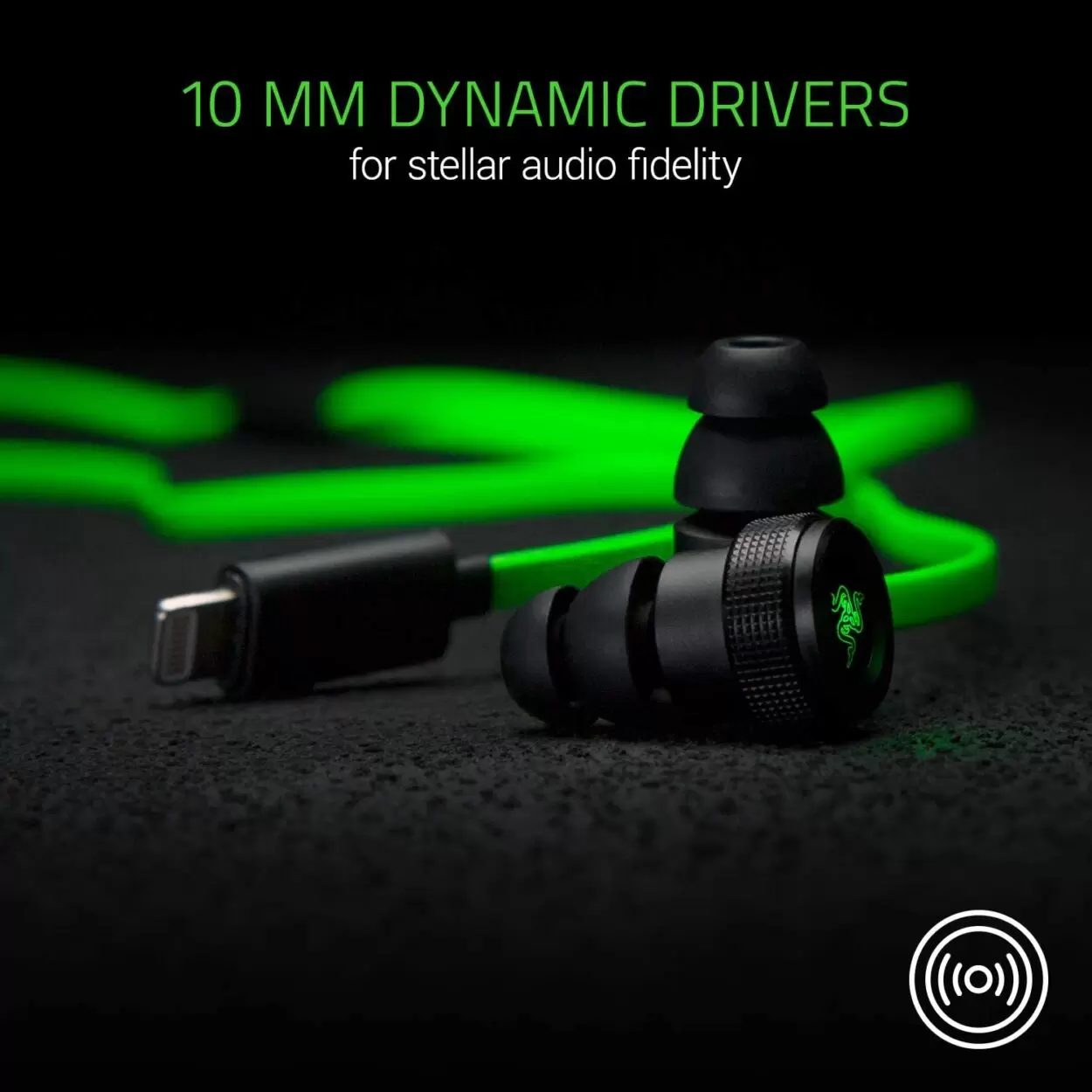 Razer Hammerhead iOS Lightning Earbuds DAC Custom-Tuned Dual-Driver Technology - in-Line Mic Headphones Handsfree - Image 4