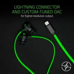Razer Hammerhead iOS Lightning Earbuds DAC Custom-Tuned Dual-Driver Technology - in-Line Mic Headphones Handsfree - Image 5