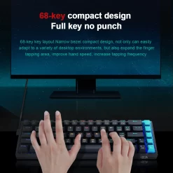 REDRAGON CASTOR K631 60% RGB Wired Mechanical Gaming Keyboard Red Switch 68 Keys detachable cable 7 REDRAGON CASTOR K631 60% RGB Wired Mechanical Gaming Keyboard Red Switch 68 Keys detachable cable - Image 3