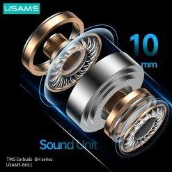 USAMS BH11 TWS Wireless Earphone Bluetooth 5.1 Sport Noise Reduction Headphones Touch Control Waterproof Earbuds With Mic 10 USAMS BH11 TWS Wireless Earphone Bluetooth 5.1 Sport Noise Reduction Headphones Touch Control Waterproof Earbuds With Mic - Image 5