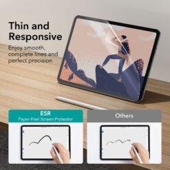 Pack of 2 ESR iPad Pro 12.9″ Paper-Feel Screen Protector Clear Protector for iPad Pro 12.9 2022/2021/2020/2018 6 Pack of 2 ESR iPad Pro 12.9″ Paper-Feel Screen Protector Clear Protector for iPad Pro 12.9 2022/2021/2020/2018 - Image 3