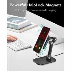 Alternative view of ESR HaloLock Adjustable Wireless Charging Stand MagSafe-compatible 360 Degree Rotatable