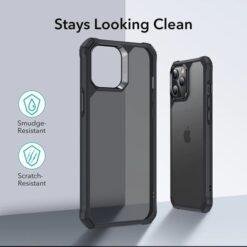 Alternative view of ESR Air Armor Clear Case for iPhone 14 Pro Max Case Frosted Black Case for Great Protection