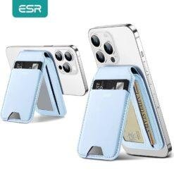 Alternative view of ESR HaloLock Vegan Leather Wallet Stand for IPhone and HaloLock Compatible Phones